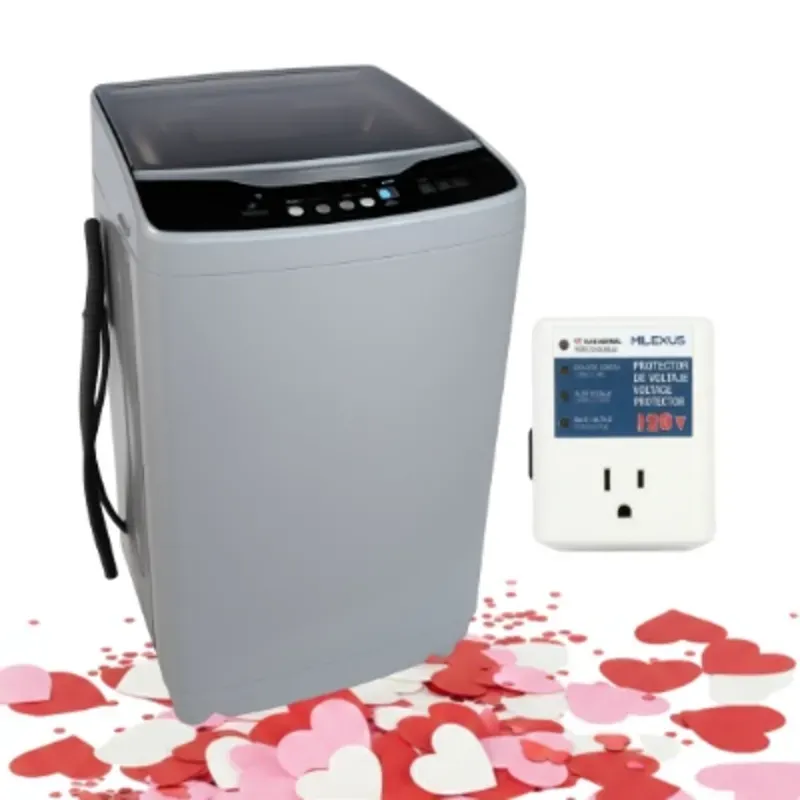 LAVADORA AUTOMÁTICA 8 KGS MILEXUS + PROTECTOR DE VOLTAJE DE REGALO