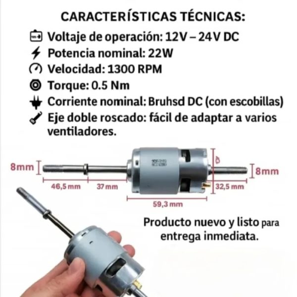​⚙️ Motor DC Modelo 775 12V-24V