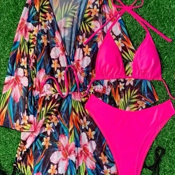  Bikini con jumpsuit — Rosado