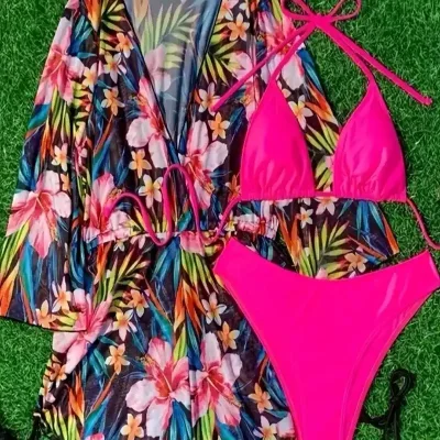  Bikini con jumpsuit — Rosado