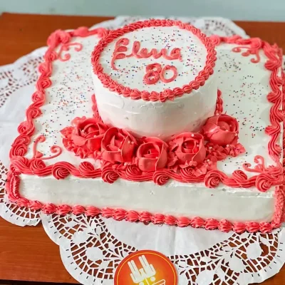 Cake rectangular de dos niveles