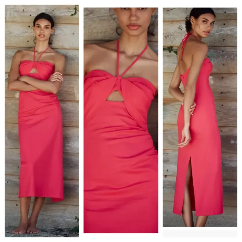 Vestido Zara cut out