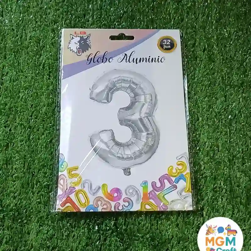 Número 3 Plateado