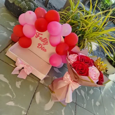 Cajita mágica+ ramo eterno