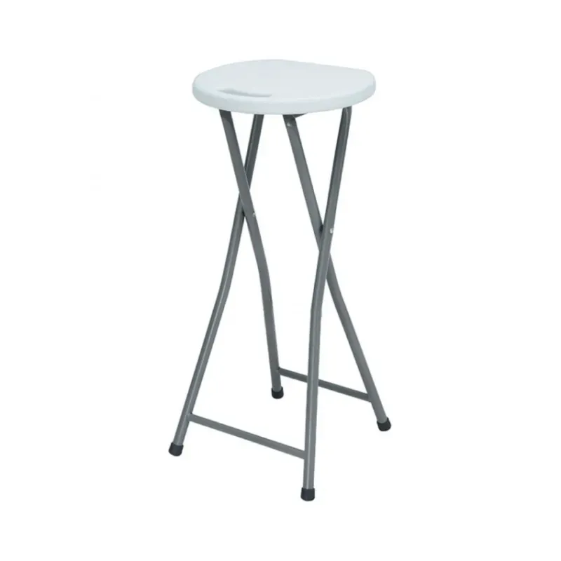 Taburete Plegable Alto Blanco