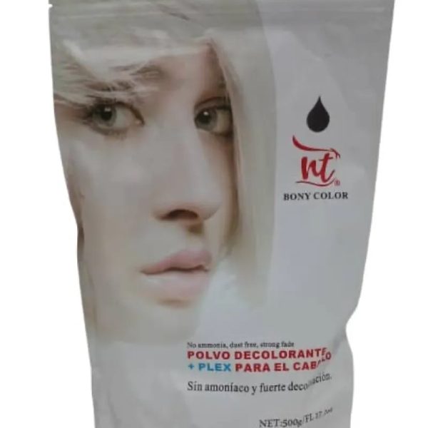Polvo Decolorante para cabello sin amoniaco +PLEX Peso neto: 500g/17.1 OZ
