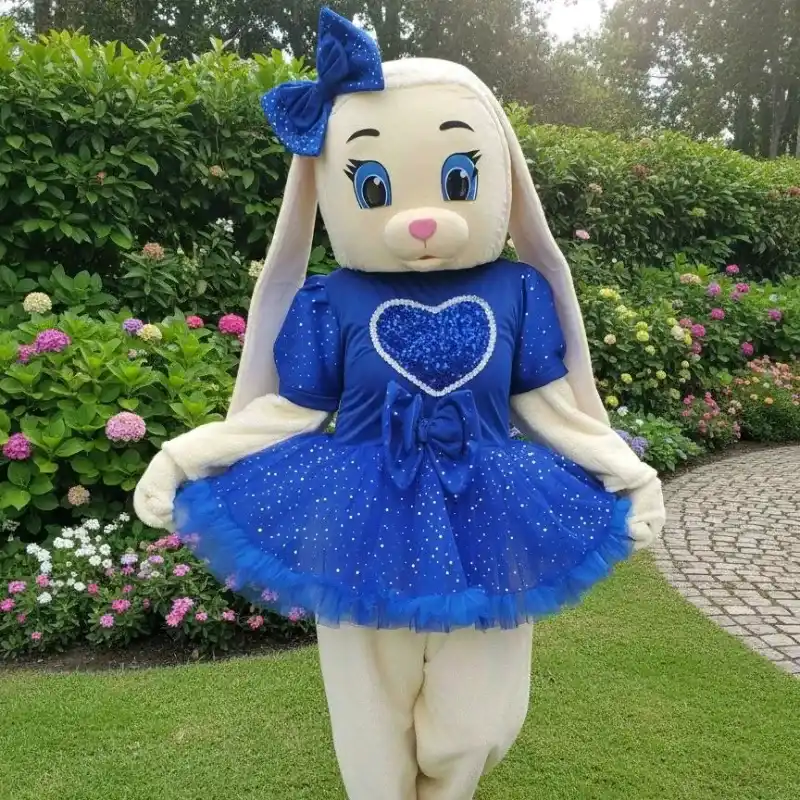Conejita adorable traje azul