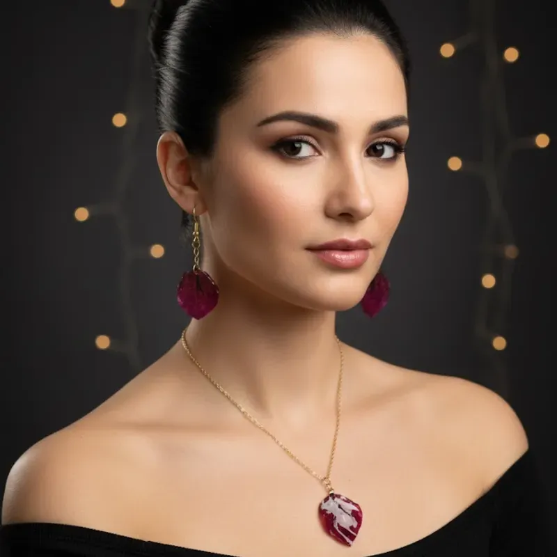 Accesorios con pétalos naturales