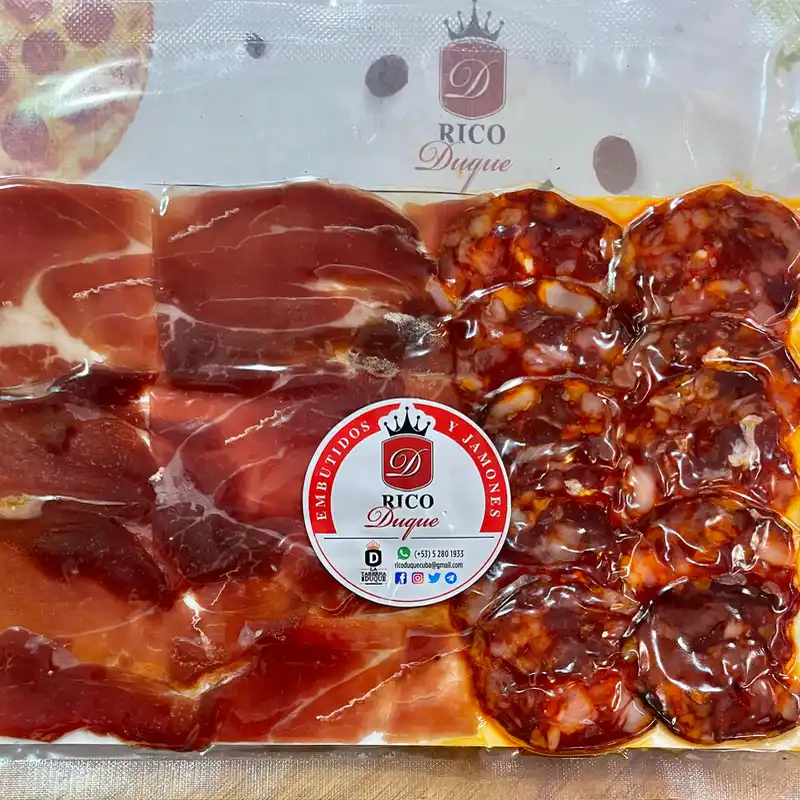 Mix de jamón ibérico y chorizo ibérico 120g