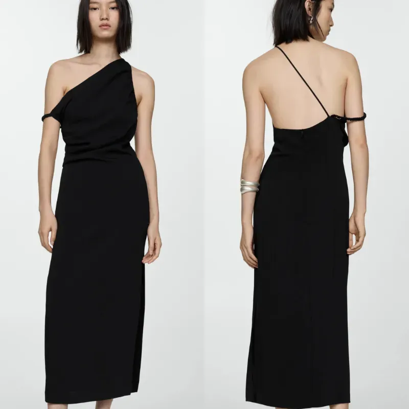 Vestido escote asimétrico