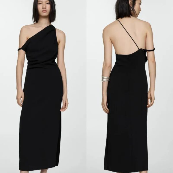 Vestido escote asimétrico