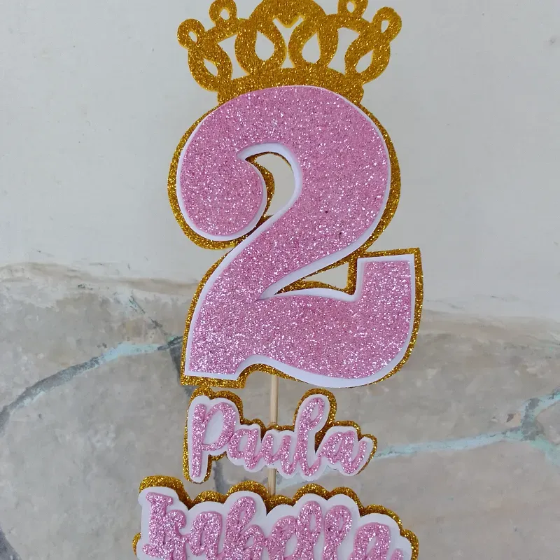 Topper Nombre y Edad (3capas foami)