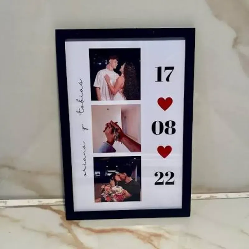 Cuadro de madera con fotos