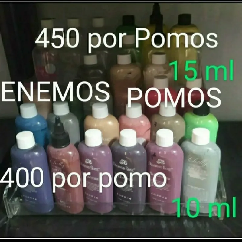 PINTURAS ENVASADAS POR POMOS  10 ml