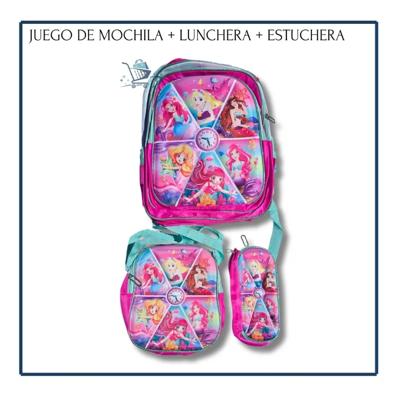 Juego de Mochila + Lunchera + Estuchera