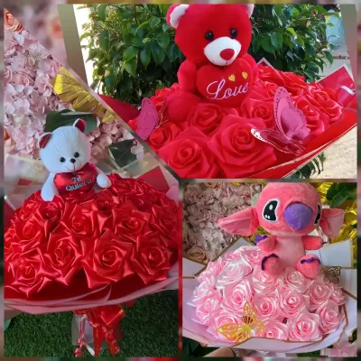 Ramo de 30 rosas y un peluche