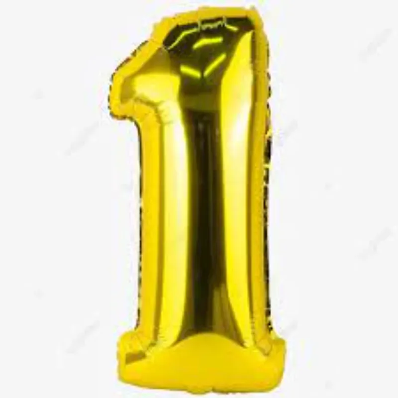 Globo Número 1 Dorado   16 pulgadas