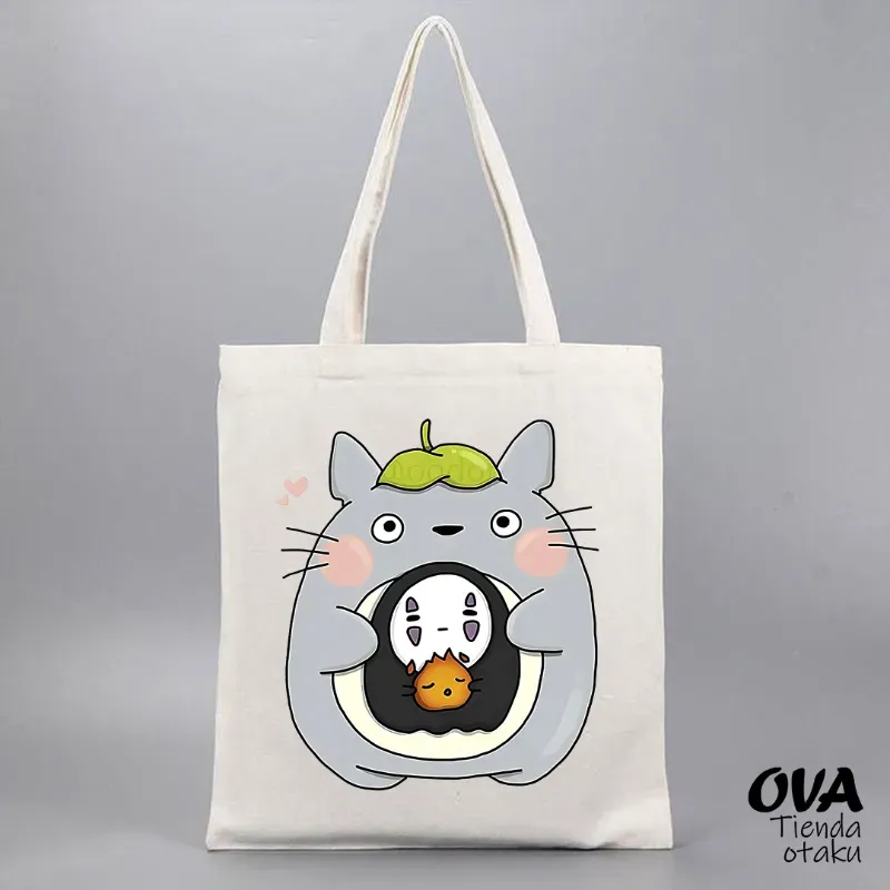 ☂️ Bolsa Totoro, Sin rostro y Calcifer (Estudio Ghibli)