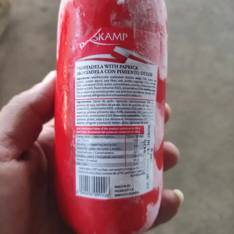 Mortadella con pimiento