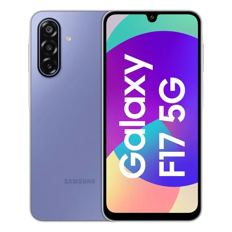 Teléfono Samsung Galaxy F17 EU 4Gb Ram, 128Gb Almacenamiento, Con Cover, Mica y Audífonos - Morado