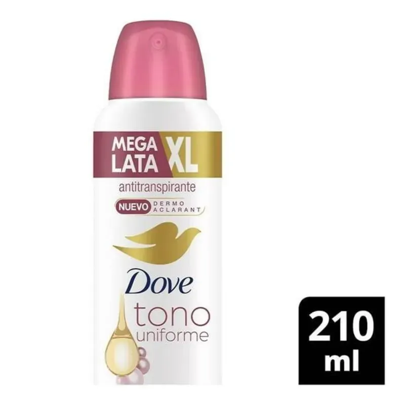Dove Antitranspirante Spray – MEGA LATA XL Dermo Aclarant (210 ml)