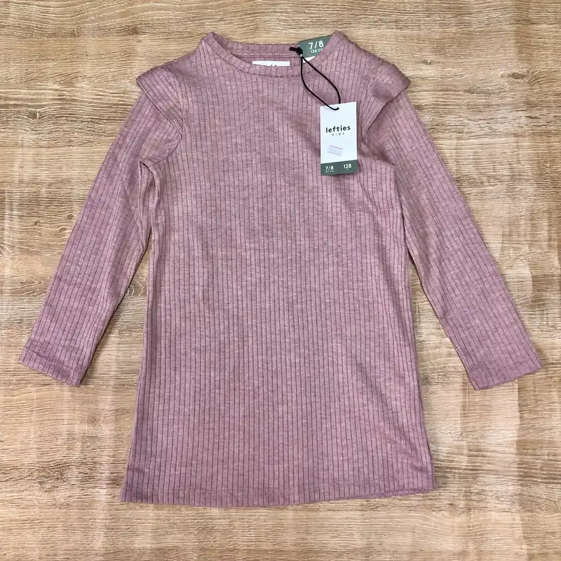 Vestido de mangas largas color violeta