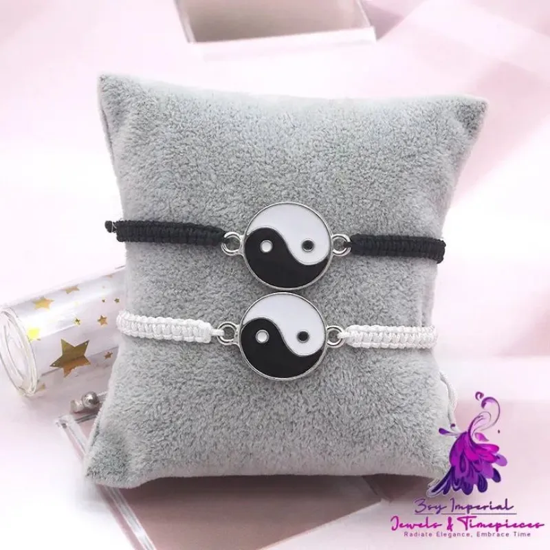 Pulseras tejidas con ying yang