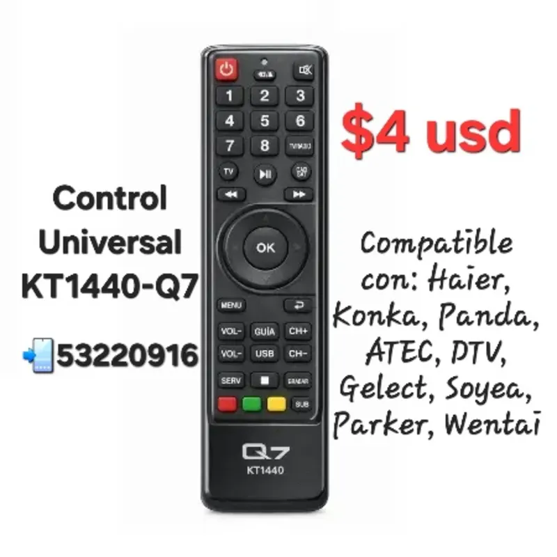 CONTROL UNIVERSAL KT1440-Q7