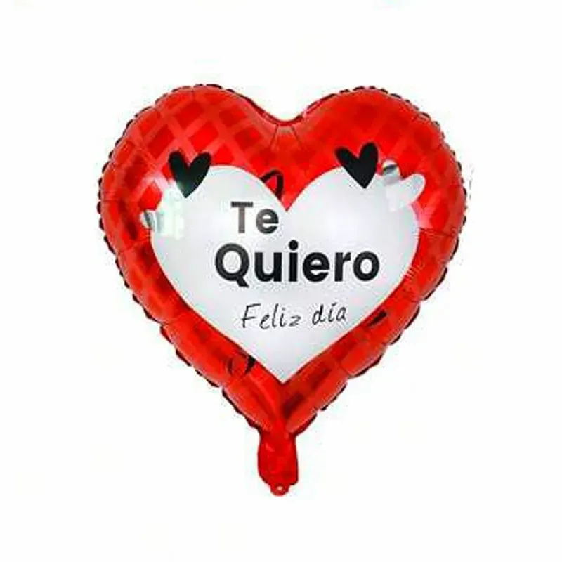 Globo de corazón con diseño de 18" 04