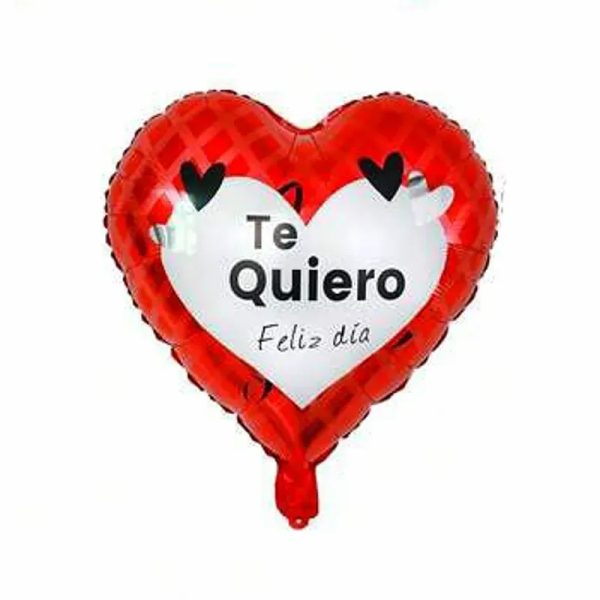 Globo de corazón con diseño de 18" 04