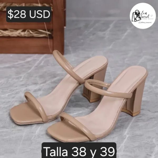 Tacones beige talla 38