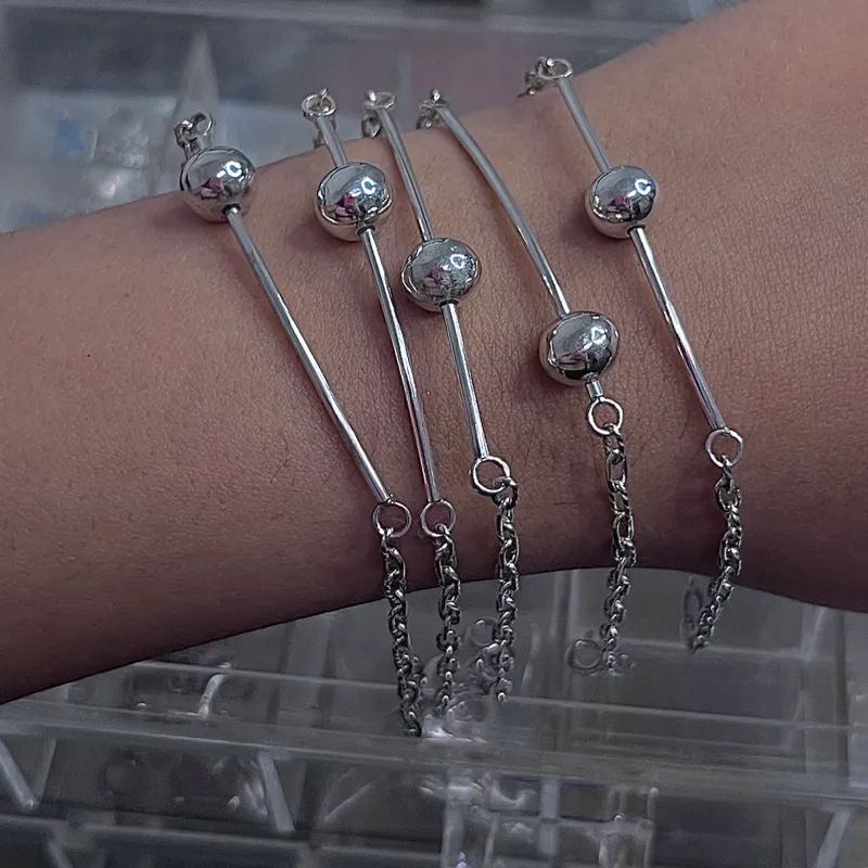 Pulsera bolita rodante artesanal