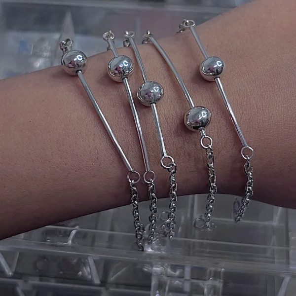 Pulsera bolita rodante artesanal