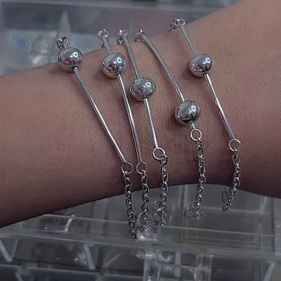 Pulsera bolita rodante artesanal