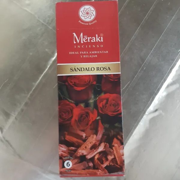 INCIENSO SANDALO CON ROSA 20 UNIDADES
