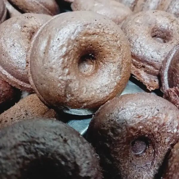 Minidonas sencillas de chocolate