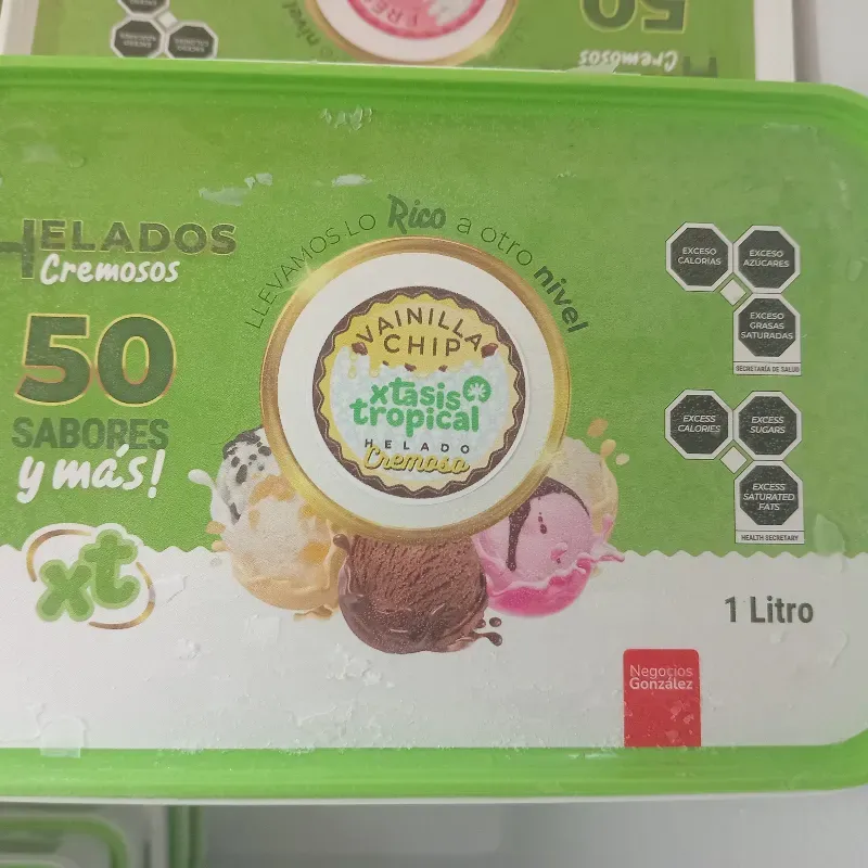 Helado vainilla chip 1 litro