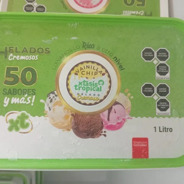 Helado vainilla chip 1 litro