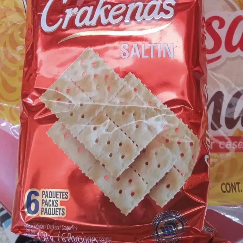 Crakeñas Saltin soda (contenido 6 paquetes)