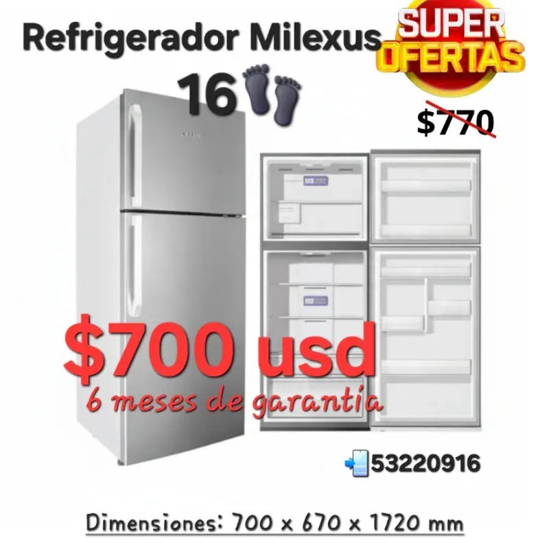 Refrigerador Milexus 16 pies