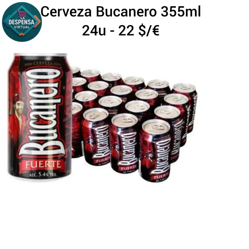 Cerveza Bucanero 355ml 24u