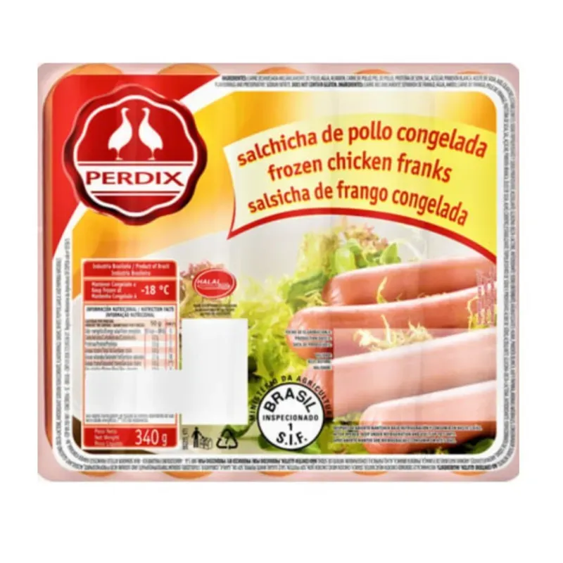 Salchichas de Pollo Calidad Premium Perdix- 340 g *10 unidades