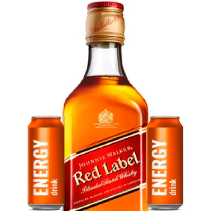 JOHNNIE  WALKER RED LABEL 750 mL + 2 ENERGIZANTES