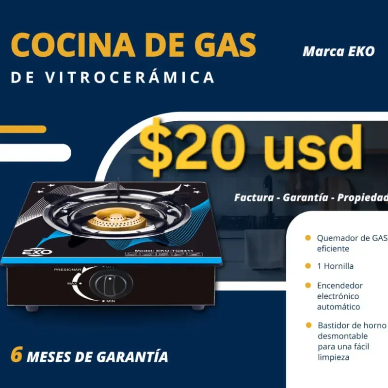 Cocina Vitrocerámica Eko 1 hornilla