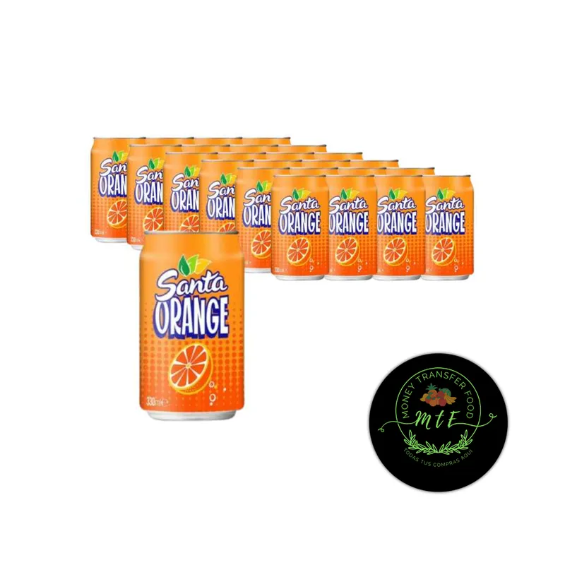 Caja de refrescos sabor naranja