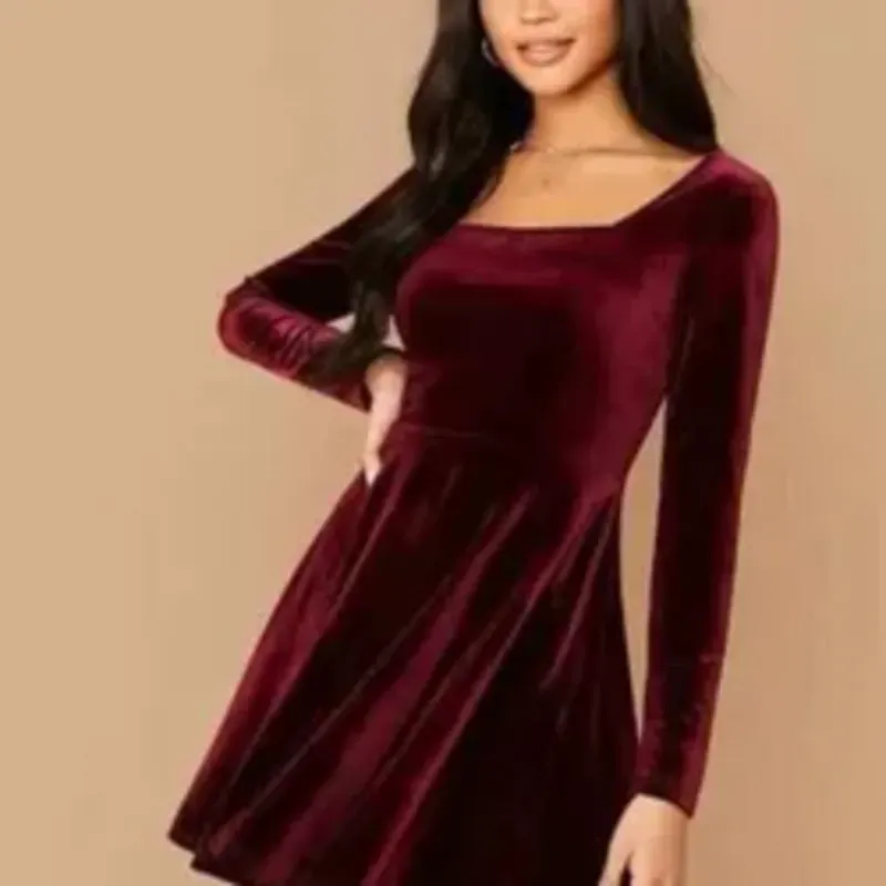 Vestido tercipelo rojo