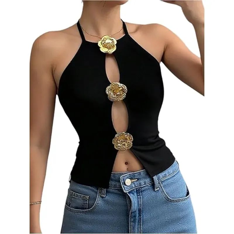 Blusa con detalles dorados