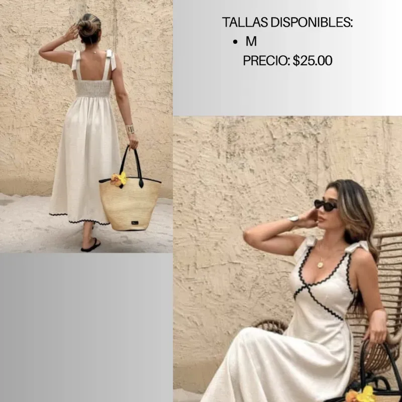Vestido con sisa negra