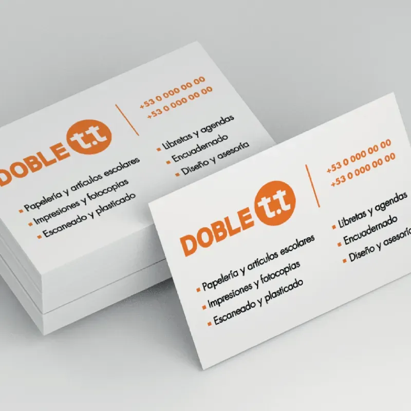 Pack 50 tarjetas (una cara)