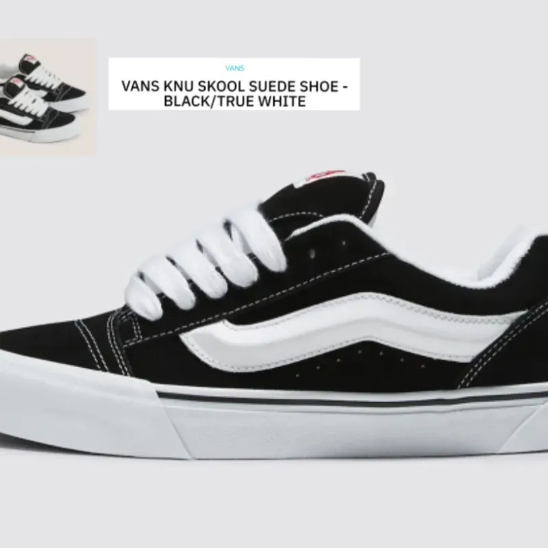 Tenis Vans Knu Skool Suede Shoe-Black/True White